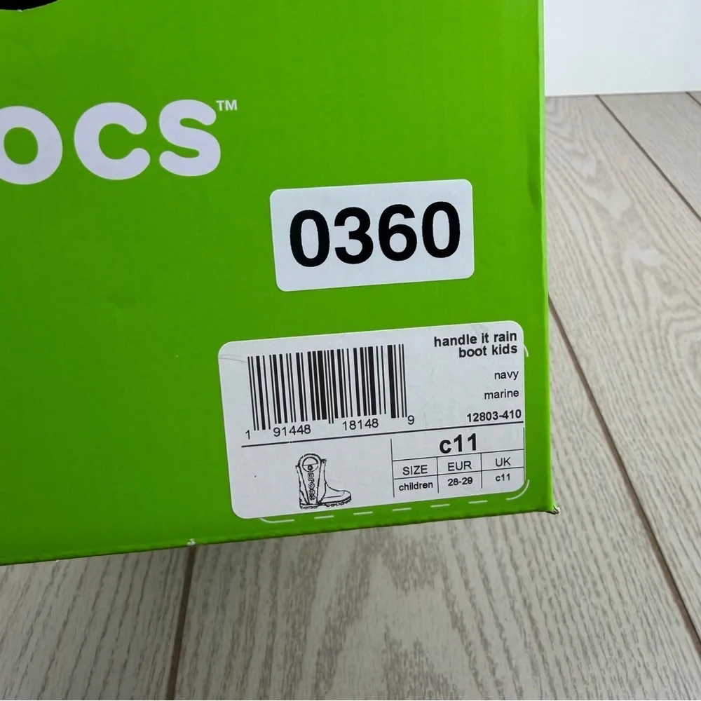 Crocs Kids’ Handle It Rain Boots c11 Navy Blue $45 Children's Shoes